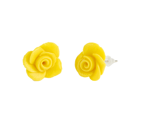 orecchini in pasta polimerica rose