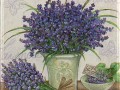 scatola decorata lavanda coperchio