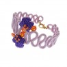 bracciale a macrame lilla