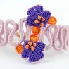 bracciale a macrame lilla dettaglio