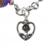 bracciale in pasta polimerica arcobaleno charm