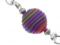 bracciale in pasta polimerica arcobaleno particolare
