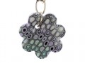 bracciale in pasta polimerica fiori pendente