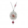 collana in resina fiore rosa