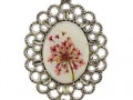 collana in resina fiore rosa cammeo