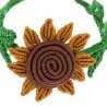 bracciale a macrame girasole particolare