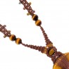 collana fatta a mano occhio di tigre particolare