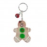 portachiavi donna gingerbread con coccinella