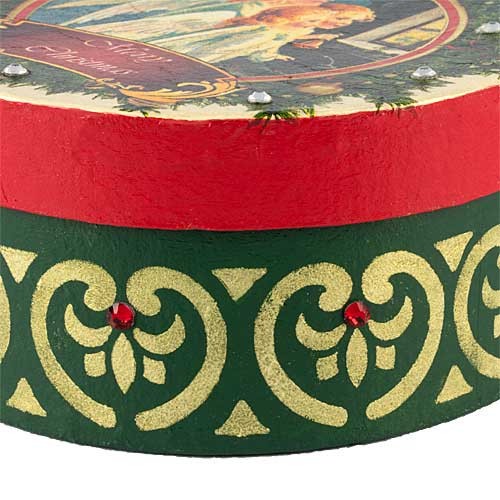 scatola decorata angeli particolare
