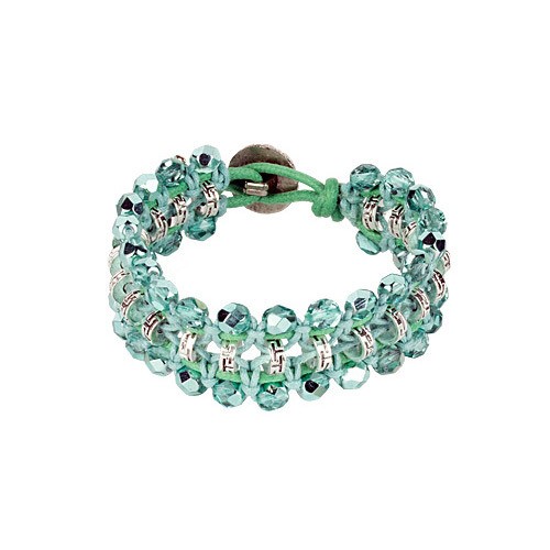bracciale a macrame menta