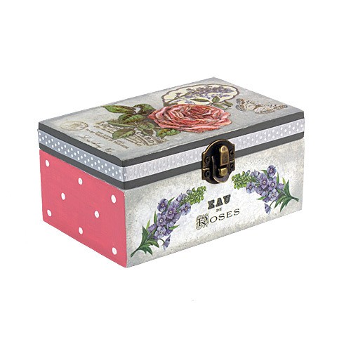 scatola decorata acqua di rose